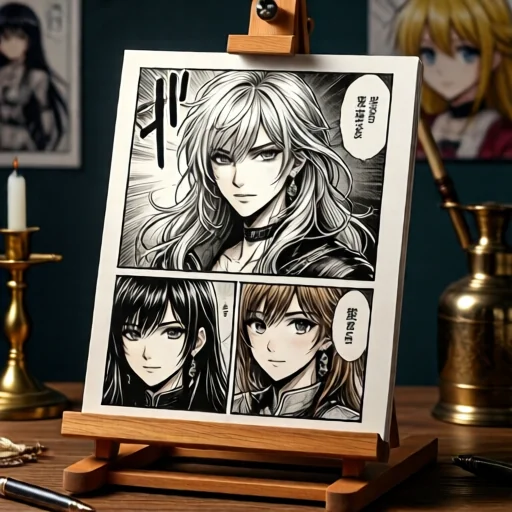 Оригінальні сторінки манги з автографом автора