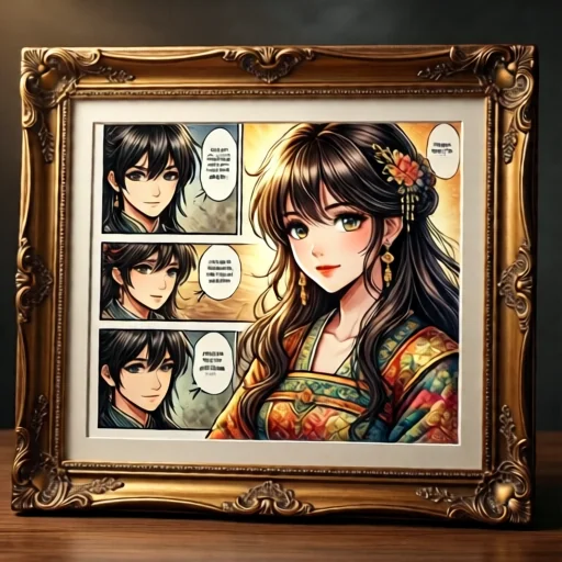 Оригинальные страницы манги, нарисованные автором