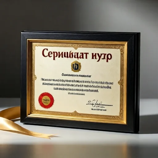 Сертификат на курс по интересующему направлению
