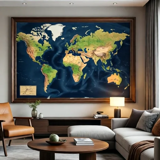 Настінна карта світу аніме