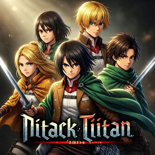 Кастомний плакат з улюбленими персонажами Атаки Титанів