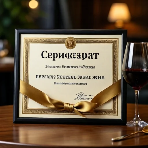 Сертификат в ресторан для делового ужина