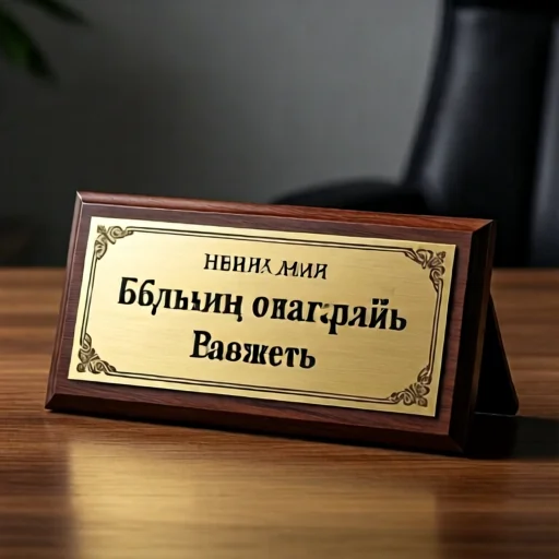 Именная табличка или награда для рабочего стола