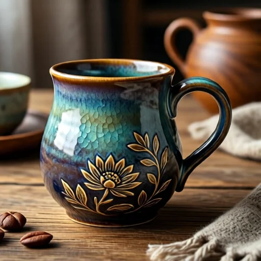 Ручная работа - уникальная керамическая чашка