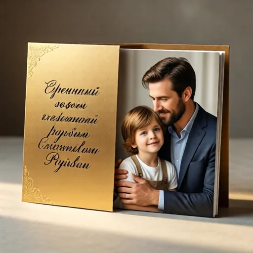 Открытка с искренними словами от родителей и ребёнка