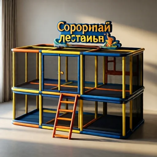 Просторная клетка с игровым верхом