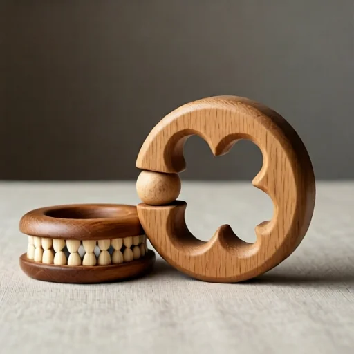 Деревянные игрушки для стачивания зубов