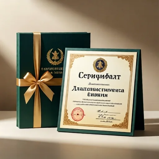 Сертификат на филателистическую выставку или аукцион