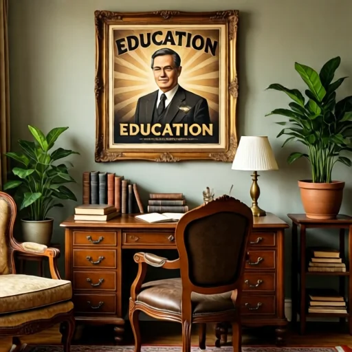 Антикварный постер из истории образования