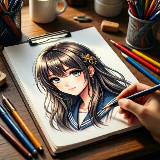 H2: Комплект для рисования персонажей аниме