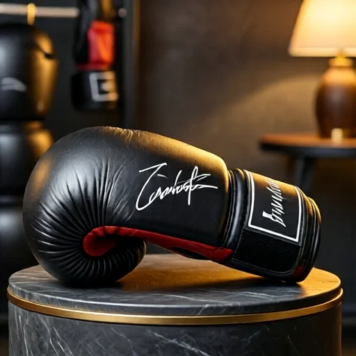 Специальная боксерская перчатка с автографом