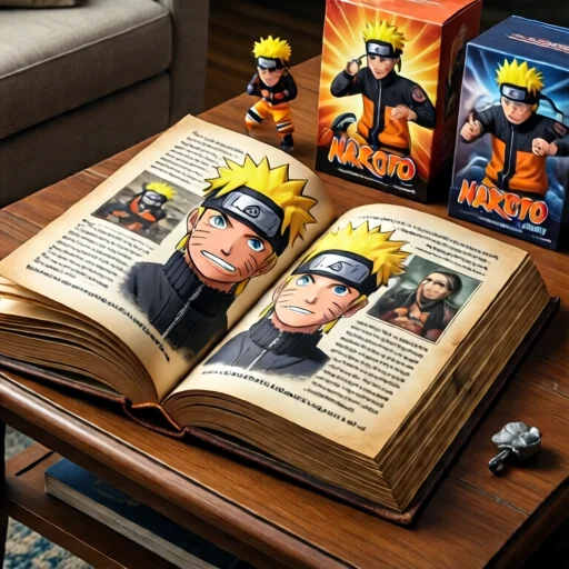 Книга с историей Наруто в иллюстрациях