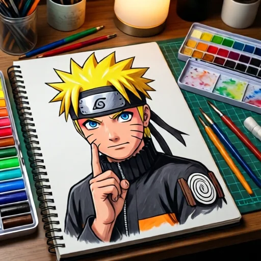 Набор для рисования с персонажами Наруто