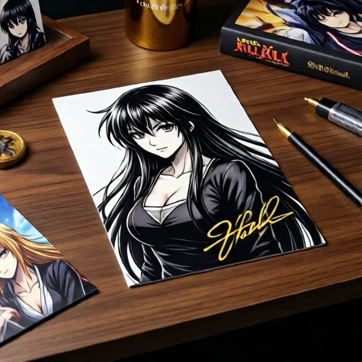 Оригинальная манга Akame ga Kill с автографом