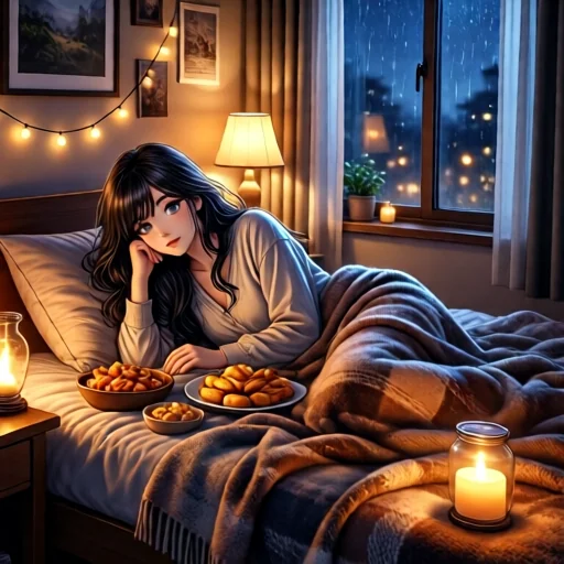 Атмосферный вечер просмотра аниме