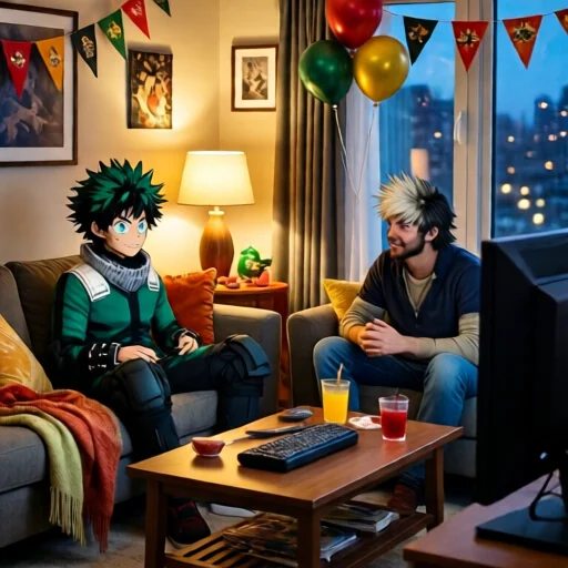 Атмосферный вечер просмотра My Hero Academia