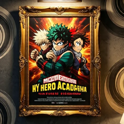 Антикварный постер с первых показов My Hero Academia