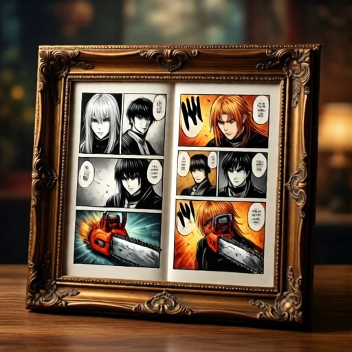 Оригинальные страницы манги Chainsaw Man