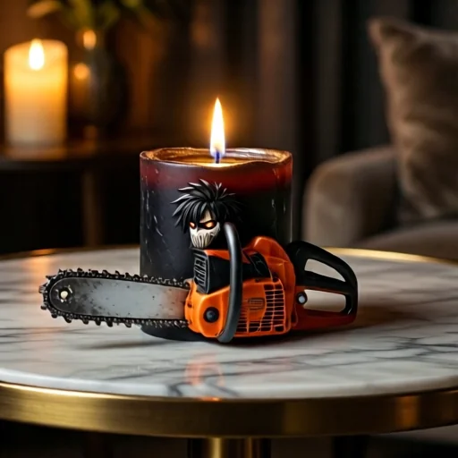 Темная свеча с ароматом Chainsaw Man
