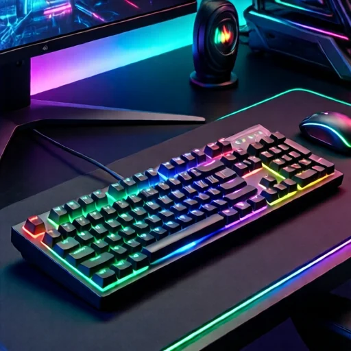 Кастомизированная клавиатура с подсветкой Cyberpunk