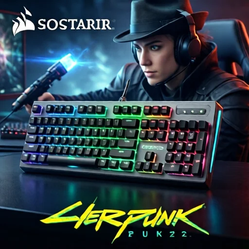 Клавиатура Corsair K70 RGB MK.2 с Cyberpunk 2077
