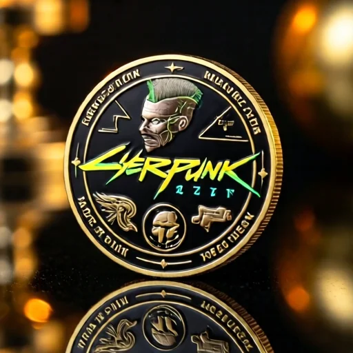 Коллекционная монета с символикой Cyberpunk 2077