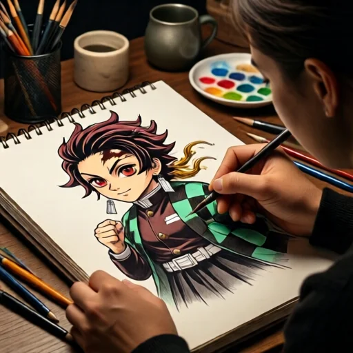 Мастер-класс по рисованию персонажей Demon Slayer