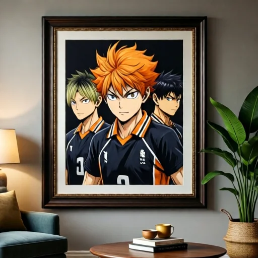 Постер с подписями персонажей Haikyu