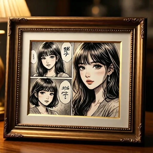 Оригинальная страница манги, нарисованная автором