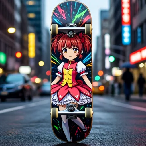Скейтборд з дизайном Madoka Magica