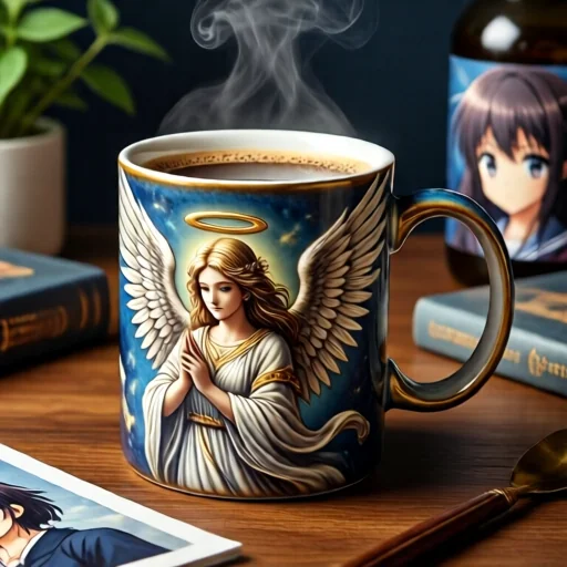 Керамическая кружка с символикой Angel