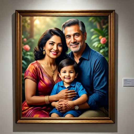 Авторская работа: арт-портрет семьи
