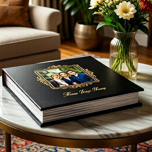 Персонализированный фотоальбом с гравировкой