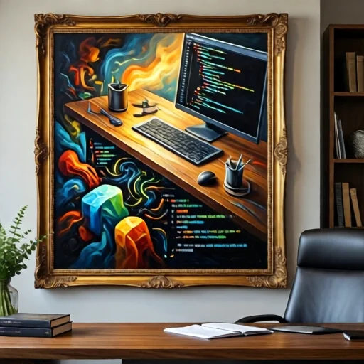 Авторська робота: картина з мотивами коду