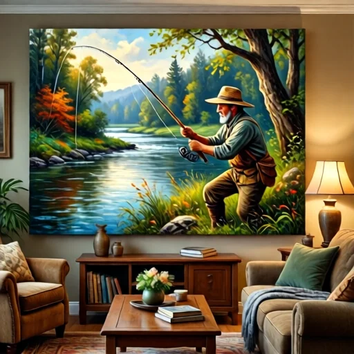 Авторская работа: картина рыбака