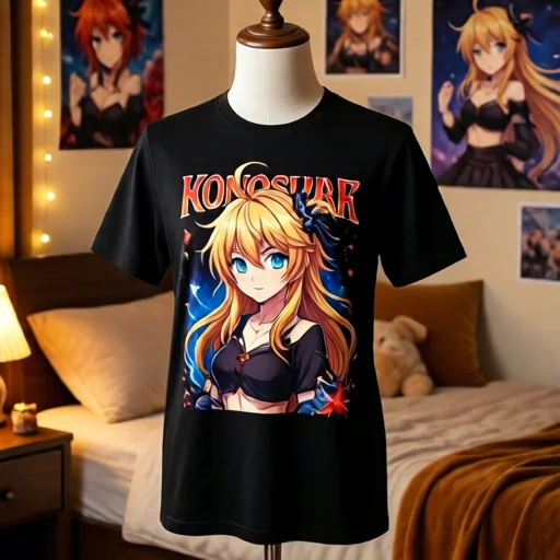 Стильная футболка с символикой Konosuba