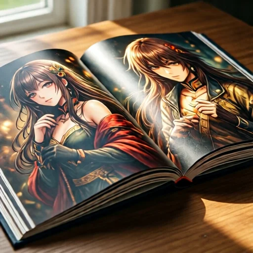 Книга с артбуком аниме: глубже в мир художников