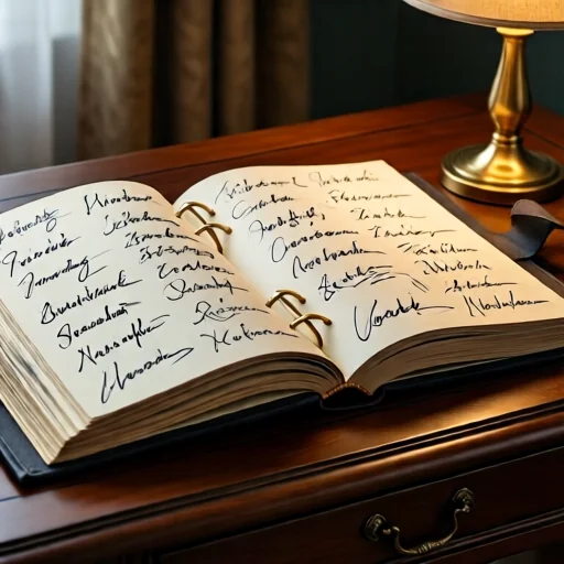 Книга воспоминаний с подписями коллег