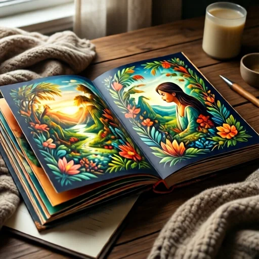 Оригинальная книга с рисунками на память
