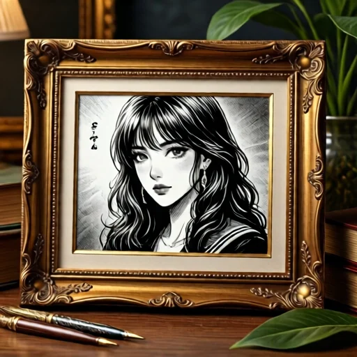 Оригинальная страница манги, нарисованная автором