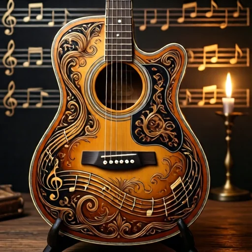 Персонализированная гитара с гравировкой