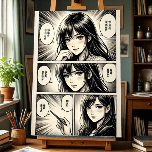 Оригінальна сторінка манги намальована автором